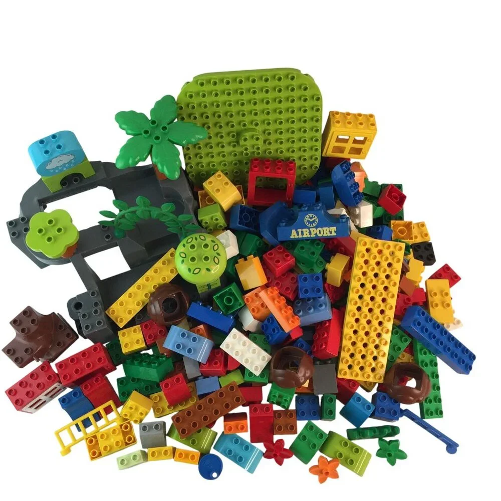 Lego Duplo Building‎ Blocks Lot 250 Pcs Base Plate Mountain Tree Vine Window